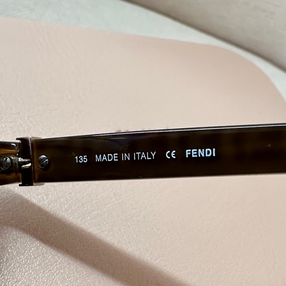 Fendi Olive Green Sunglasses with Gold Accent - Picture 9 of 10